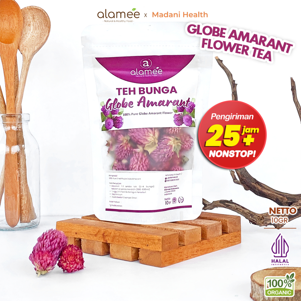 

ALAMEE Teh Bunga Globe Amaranth Tea Herbal Kering Organik Herbal Organic Asli Dried Flower Alami 10gr