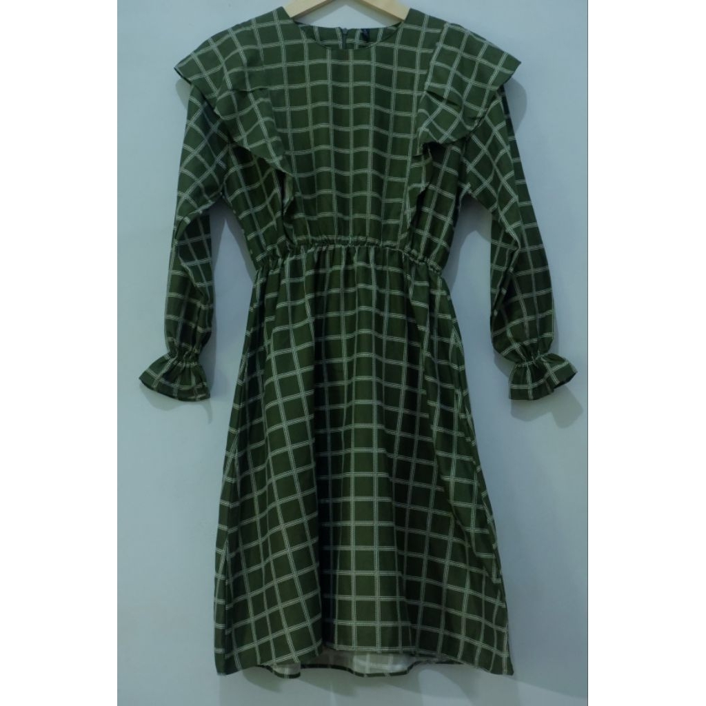 Tunik/Blouse/BajuWanitaMotifKotak/DressCewekHijab/BajuCantik[preloved]
