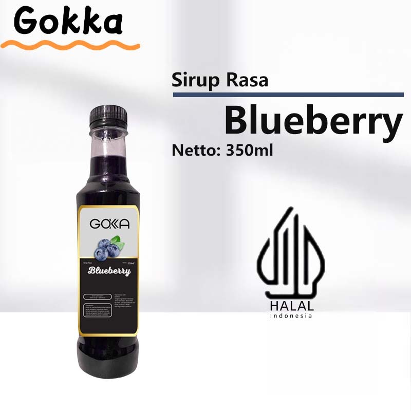 

Gokka Blueberry Sirup Minuman 350ml - Blueberry Flavor Syrup / Sirup Blueberry