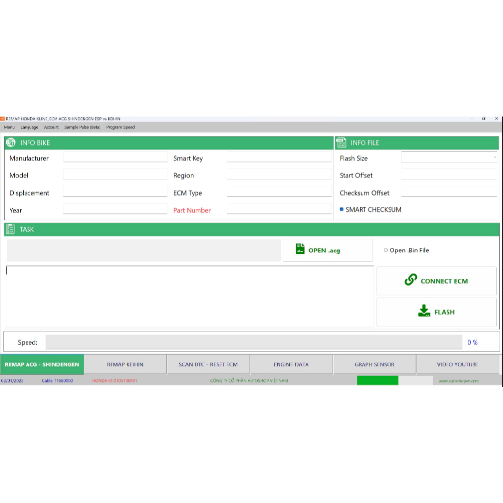 SCANNER ECU HONDA kline