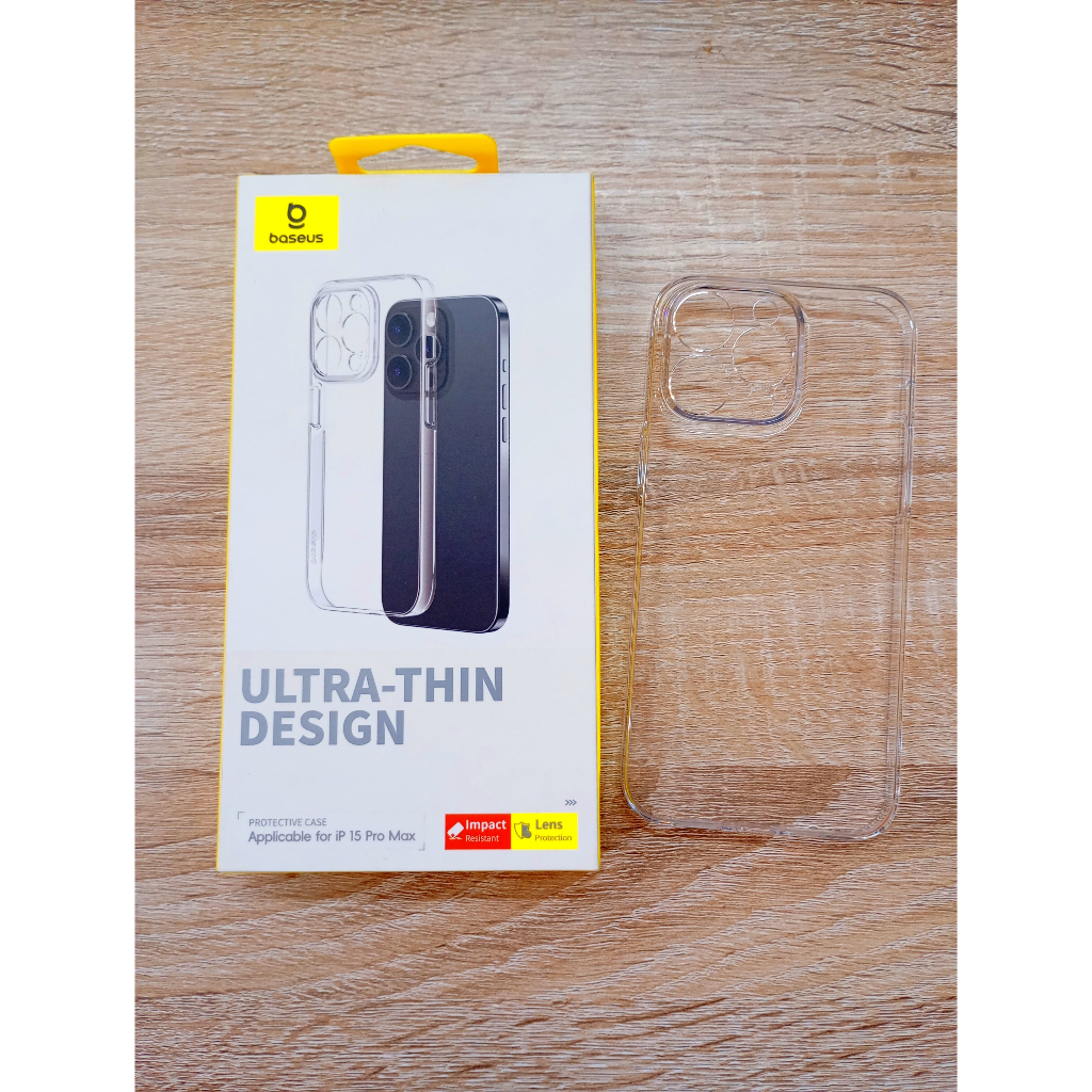 BASEUS Premium Case Bening Lucent IPHONE 15 Series UltraThin Design Anti Kuning With Lens Protector