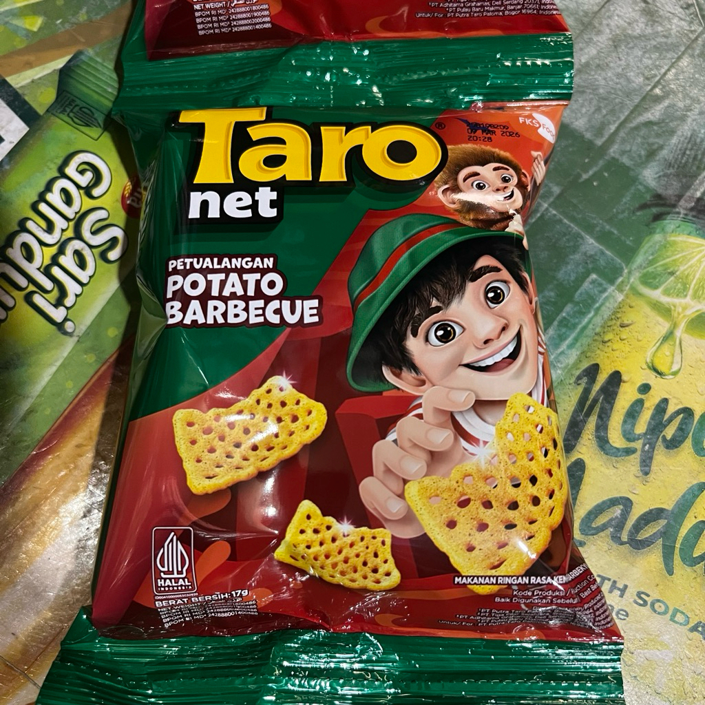 

Taro Net POTATO BARBECUE 1 Renceng 10 Pcs 17g 17gr 17 g gr gram - Snack Kentang Barbekyu Barbeque BBQ