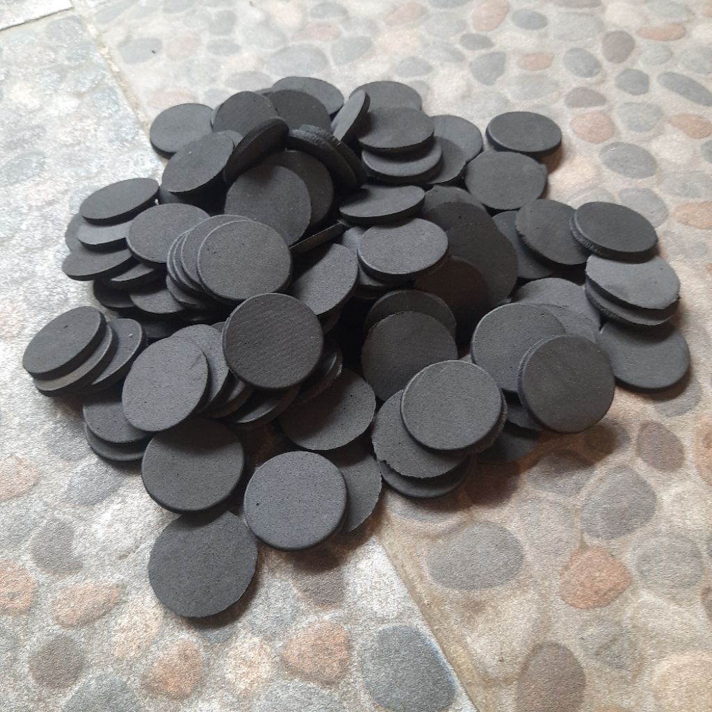 

Eva Foam Hitam Diameter 25mm Busa Ati Karet Bulat 2.5cm Custom Cutting Lasercut Sponge Lem Adhesive Tempel