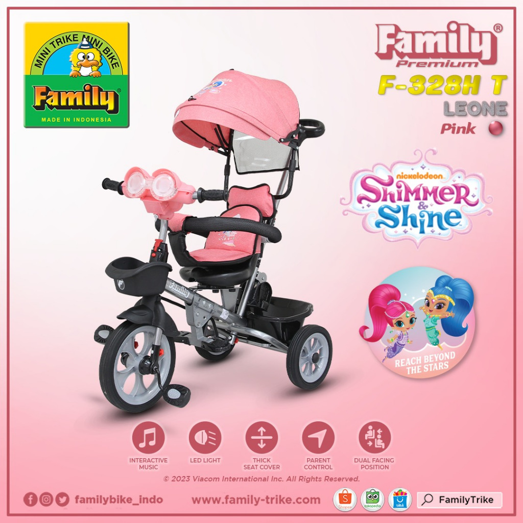 Sepeda Anak Roda Tiga Tricycle Family Premium F-329 HT / 328 HT / Sepeda Anak Roda 3 Family