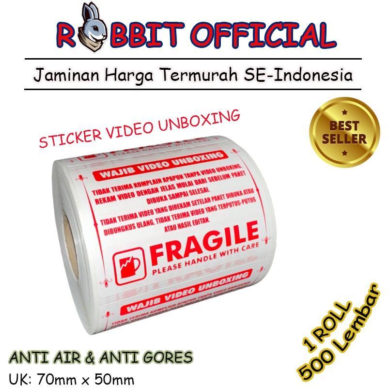 

Label Sticker FRAGILE Wajib Video Unboxing Stiker Jangan Dibanting Online Shop isi 500 Lembar