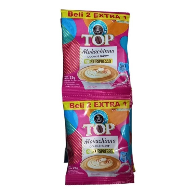 

TOP COFFEE KOPI MOKACHINNO DOUBLE SHOT / 1 RENCENG ISI 15