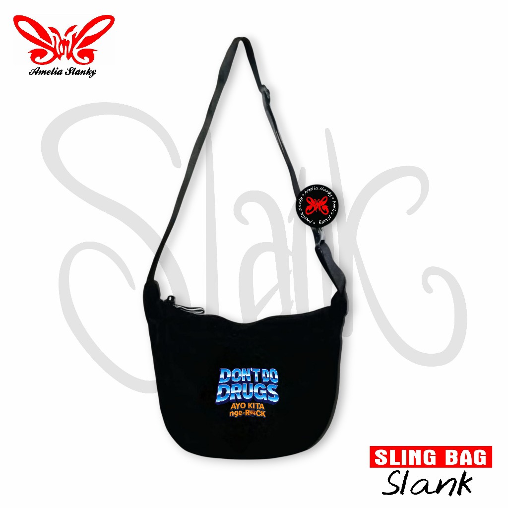 Tas Sling bag Pria - Slank Ngerock - Tas Slank - Tas Slempang Slank - Amelia Slanky
