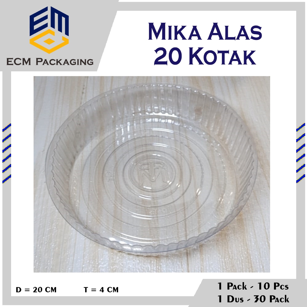 10pcs Mika Alas Puding Kotak Bulat 20cm | Mika ALas Kue Tart KOtak Bulat | Mika Tatakan Pudding | Mi