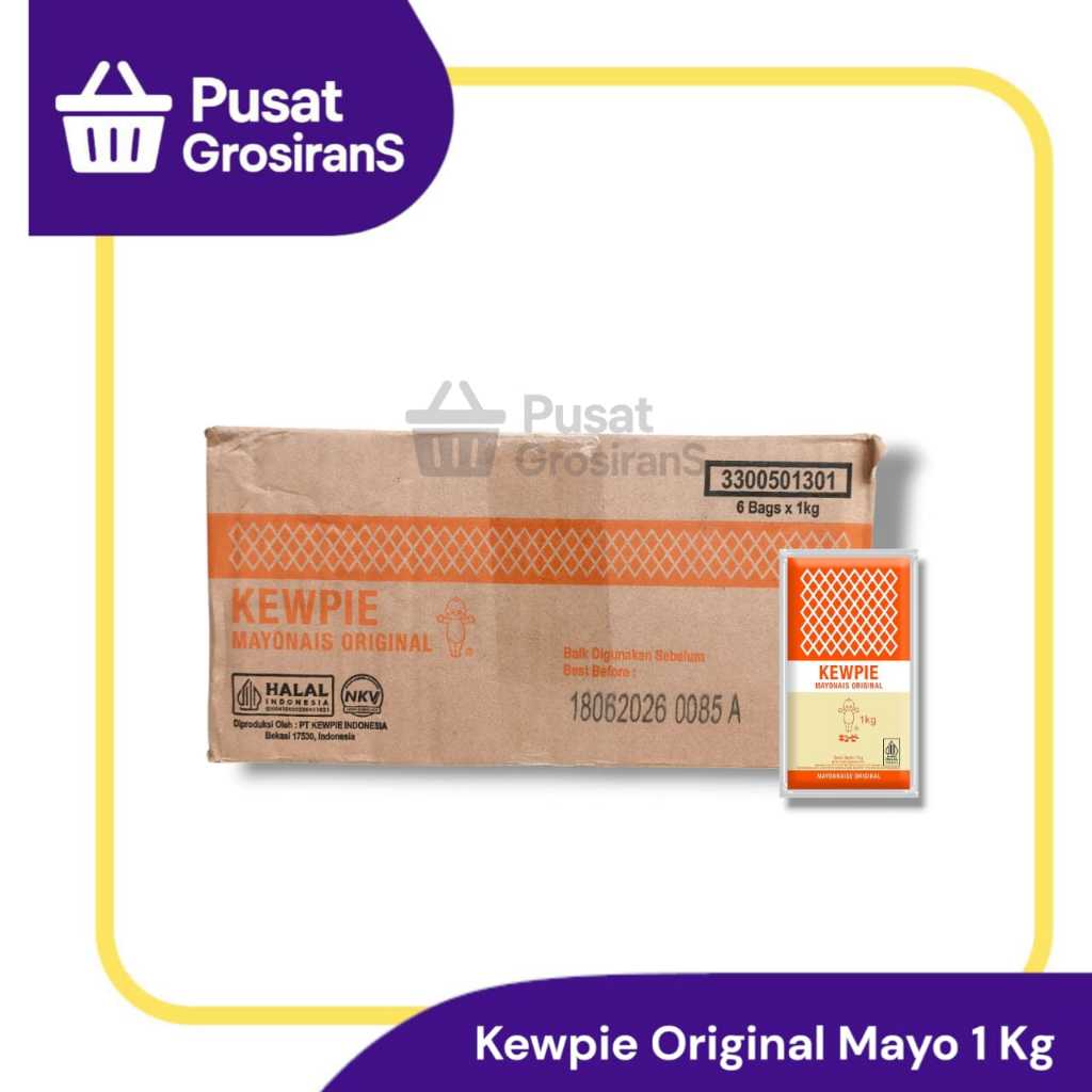 

Kewpie Mayonais Original 1kg, Best Mayo Japan isi 6pcs / 1 DUS