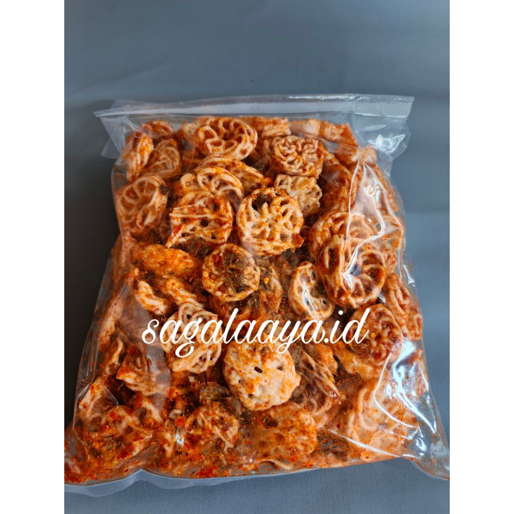 

seblak kerupuk mawar/pedo pedas daun jeruk isi 500 gram