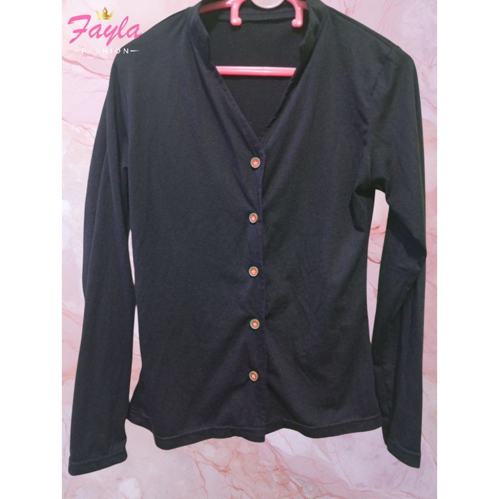 Outer Wanita Lengan Panjang Warna Hitam