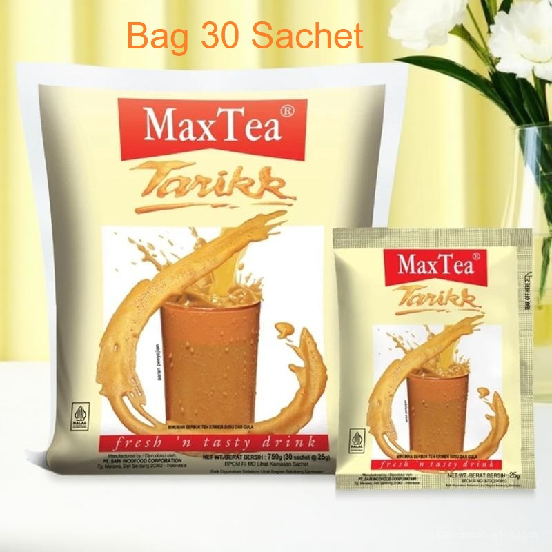 

Max Teh Tarik Bag tea 30 Sachet Minuman Bubuk Teh Susu Instant