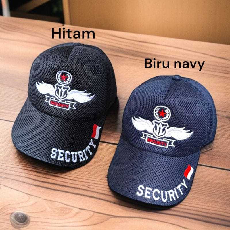 Topi Wing Security Biru - Enhanced Security Hat