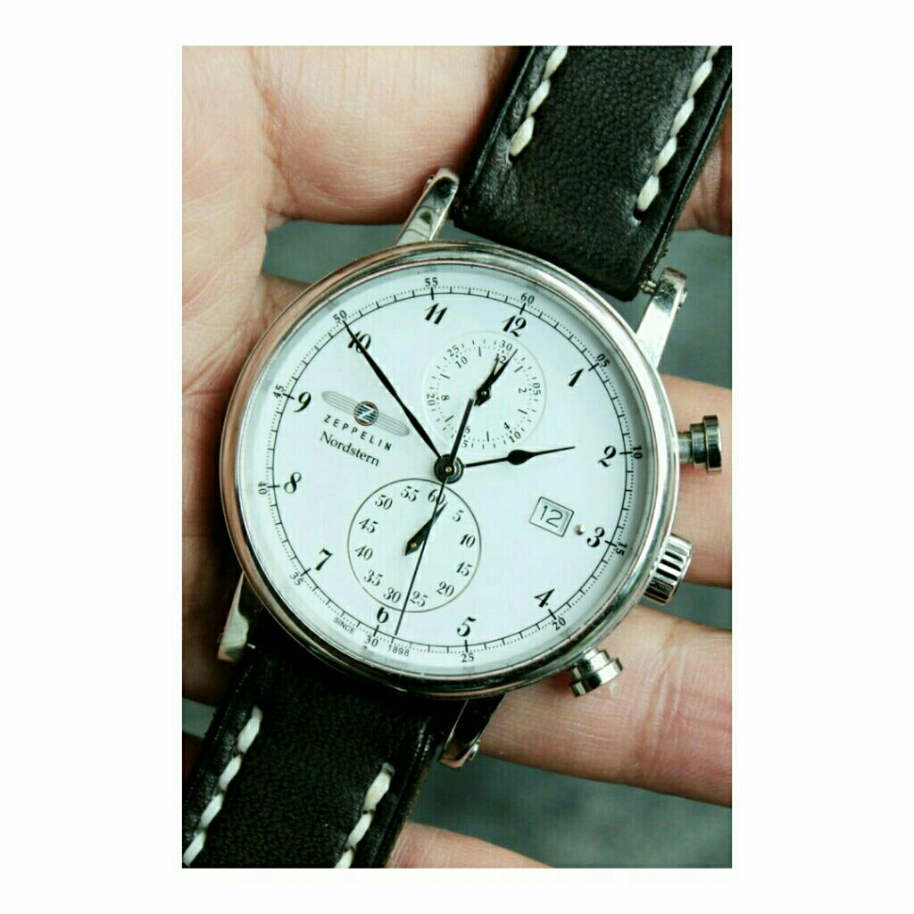 jam tangan gaya klasik bauhaus Zeppelin Nordstern Chronograph