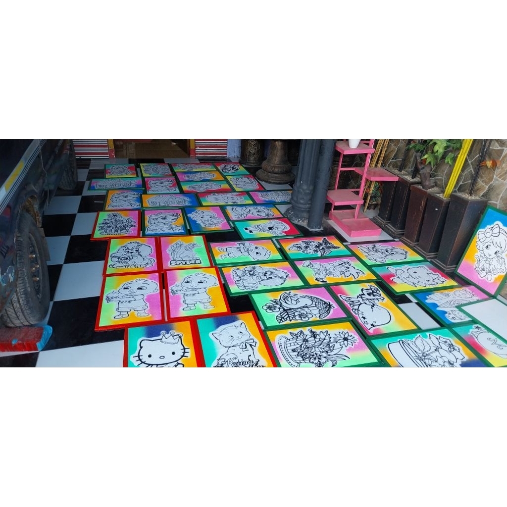 

mawarnsi lukis model pelangi