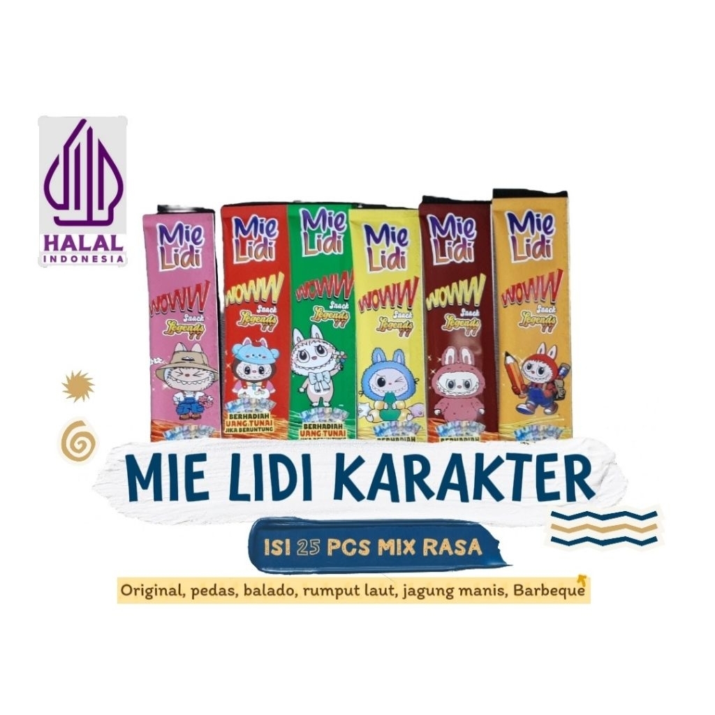 

MIE LIDI KARAKTER ECER 1000 ISI 25PCS