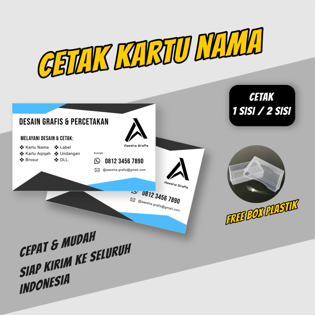 

CETAK KARTU NAMA TERMURAH CEPAT DAN MUDAH - GRATIS BOX