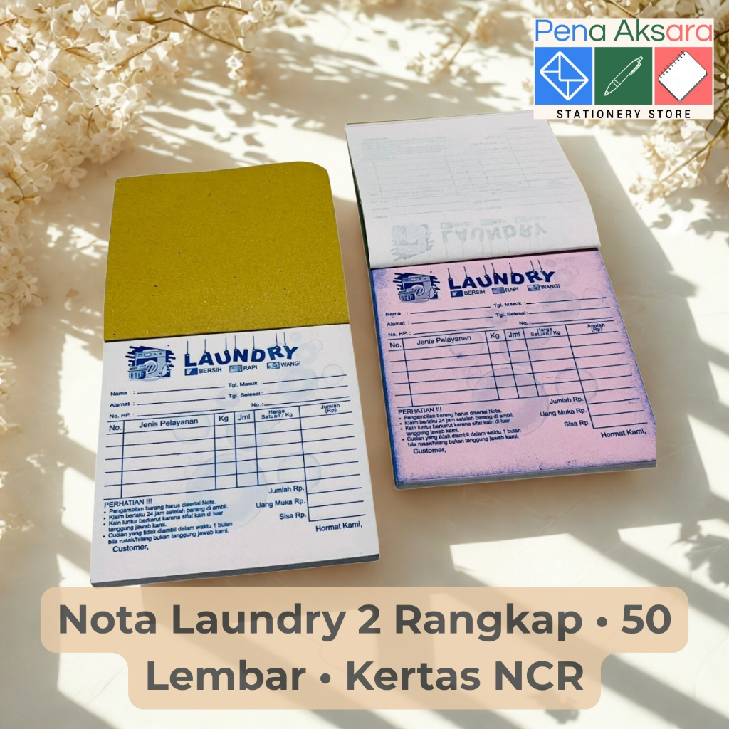 

Buku Nota Laundry 2 Rangkap – 50 Lembar – Copy Otomatis NCR