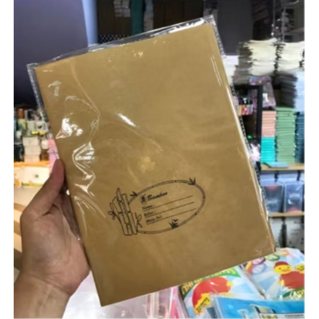 

Sampul buku bamboo Cokelat