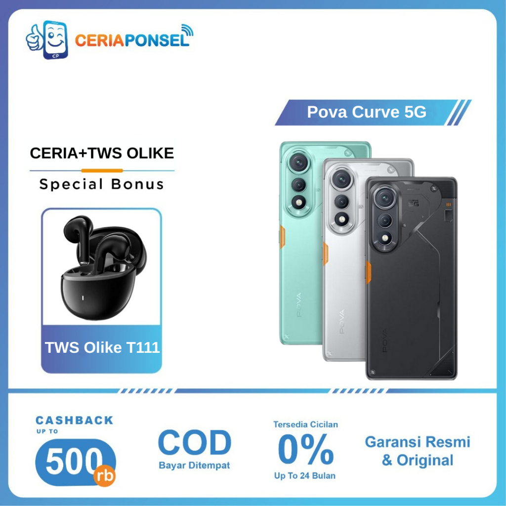 Tecno Pova 7 Curve 5G 8/256, Mediatek D7300 Ultimate 6,78" Curved AMOLED Display 64MP 5500mAh + Bypa