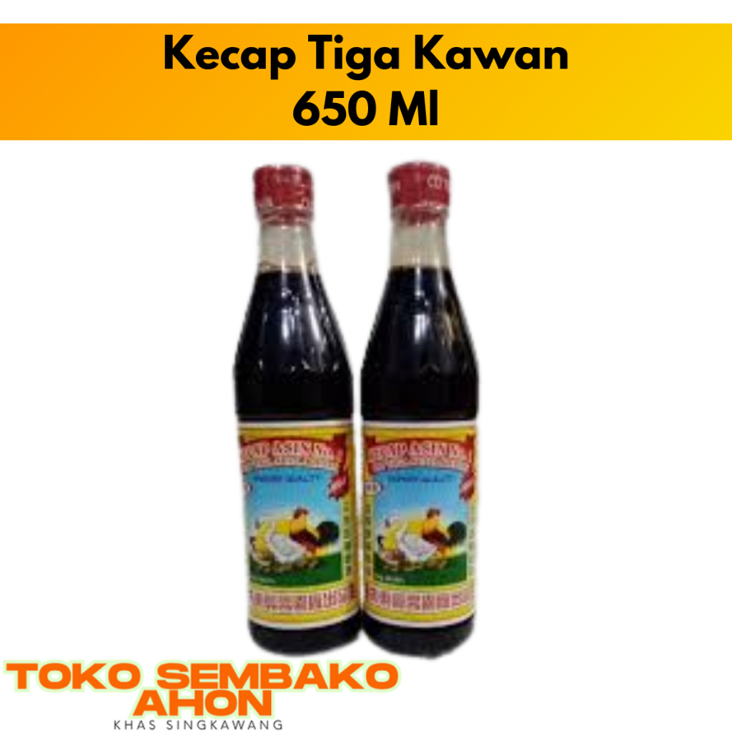

Kecap Tiga Kawan 650ml | Kecap Manis Kental & Gurih | Cocok untuk Masakan Harian, Nasi Goreng, Tumisan
