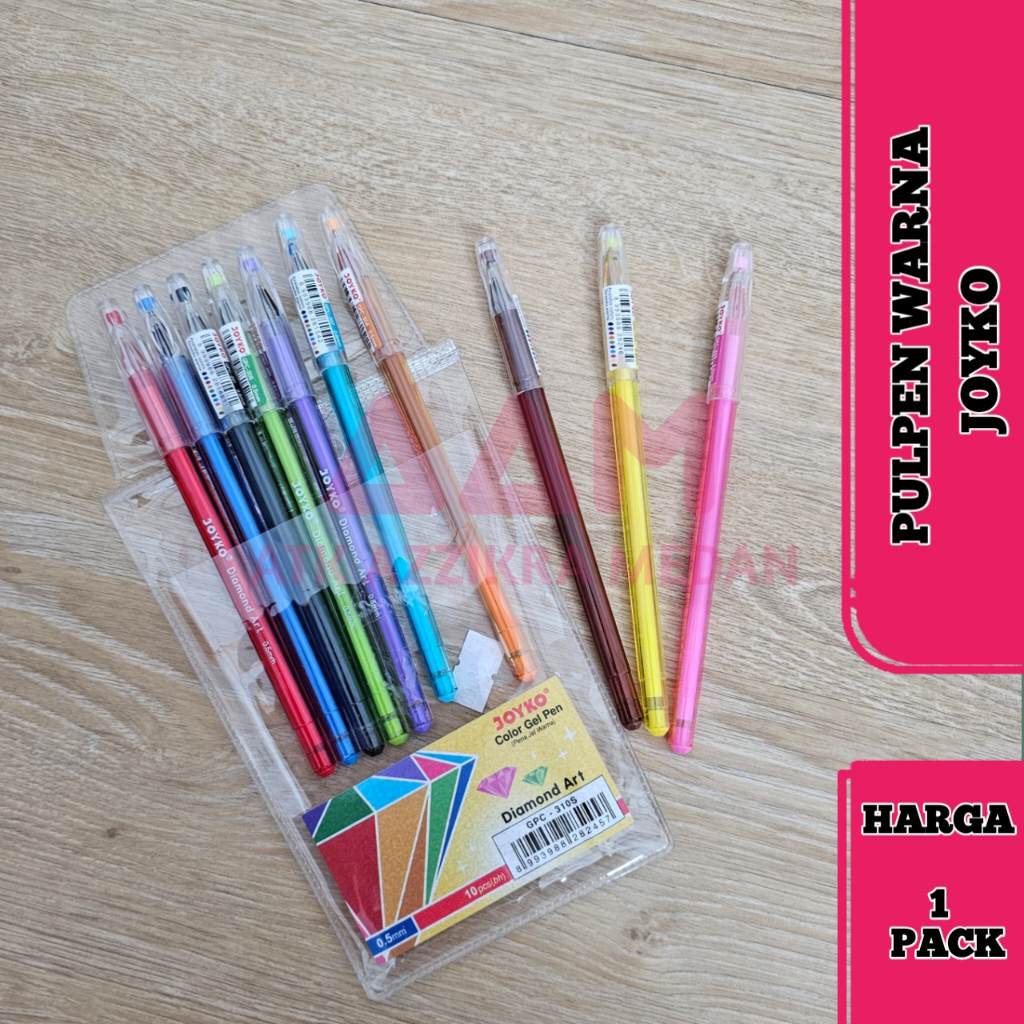 

Pulpen Gel Set Diamond Art Joyko 0.5 mm 8 warna GPC 310S