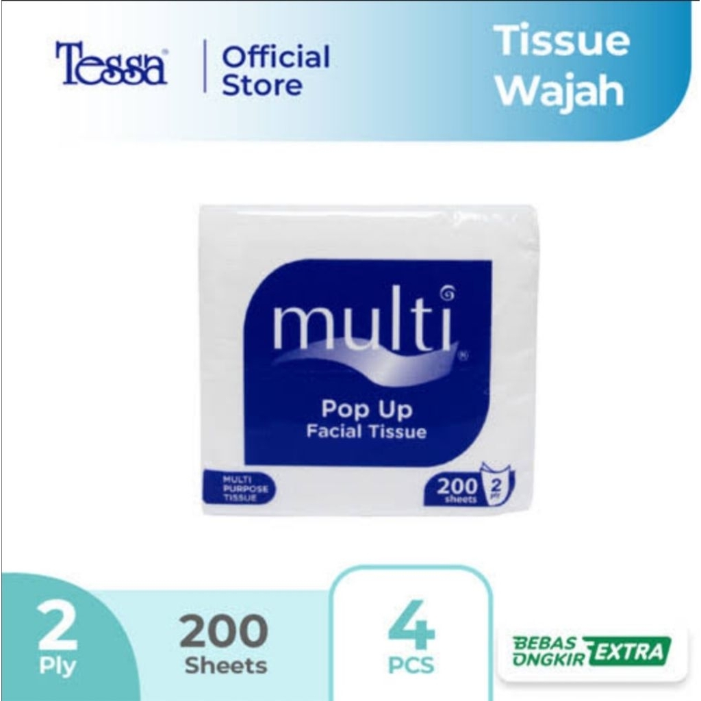 Tissue tessa tisu multi MPH 200 ( isi 4pc) tisu wajah facial tisu aman