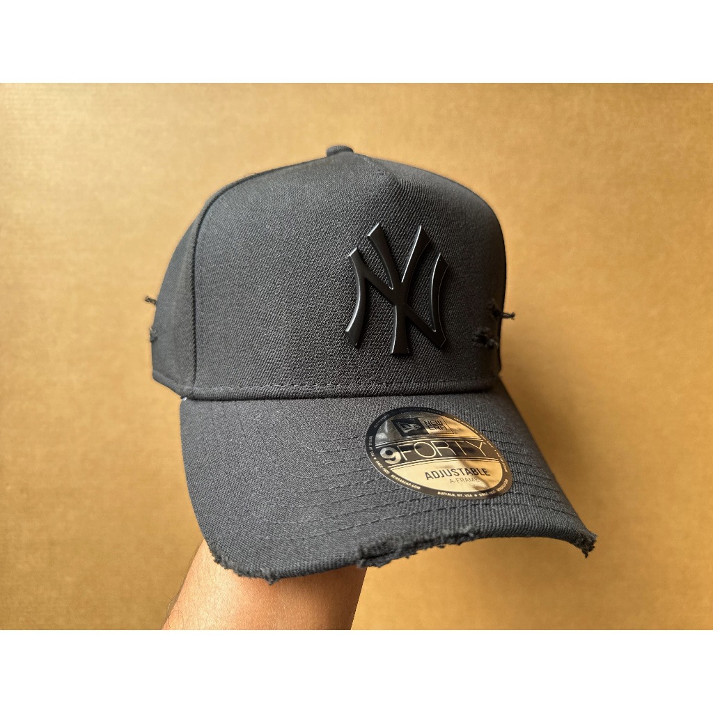 Topi New Era 9Forty A-Frame New York Yankees Metal Damaged Black Cap