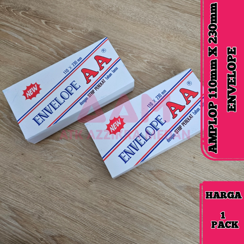 

Amplop Polos Perekat AA No 90 110 x 230 mm Dengan Lem Super