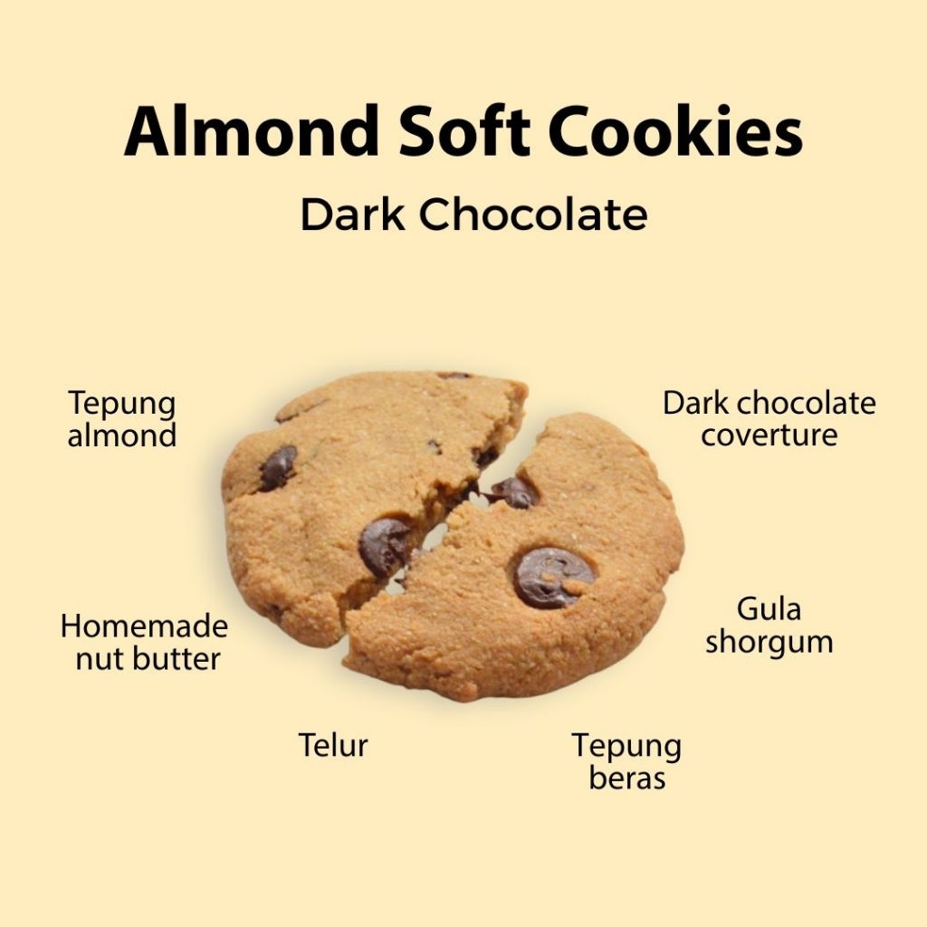 

gluten free soft cookies.snack sehat tanpa pengawet