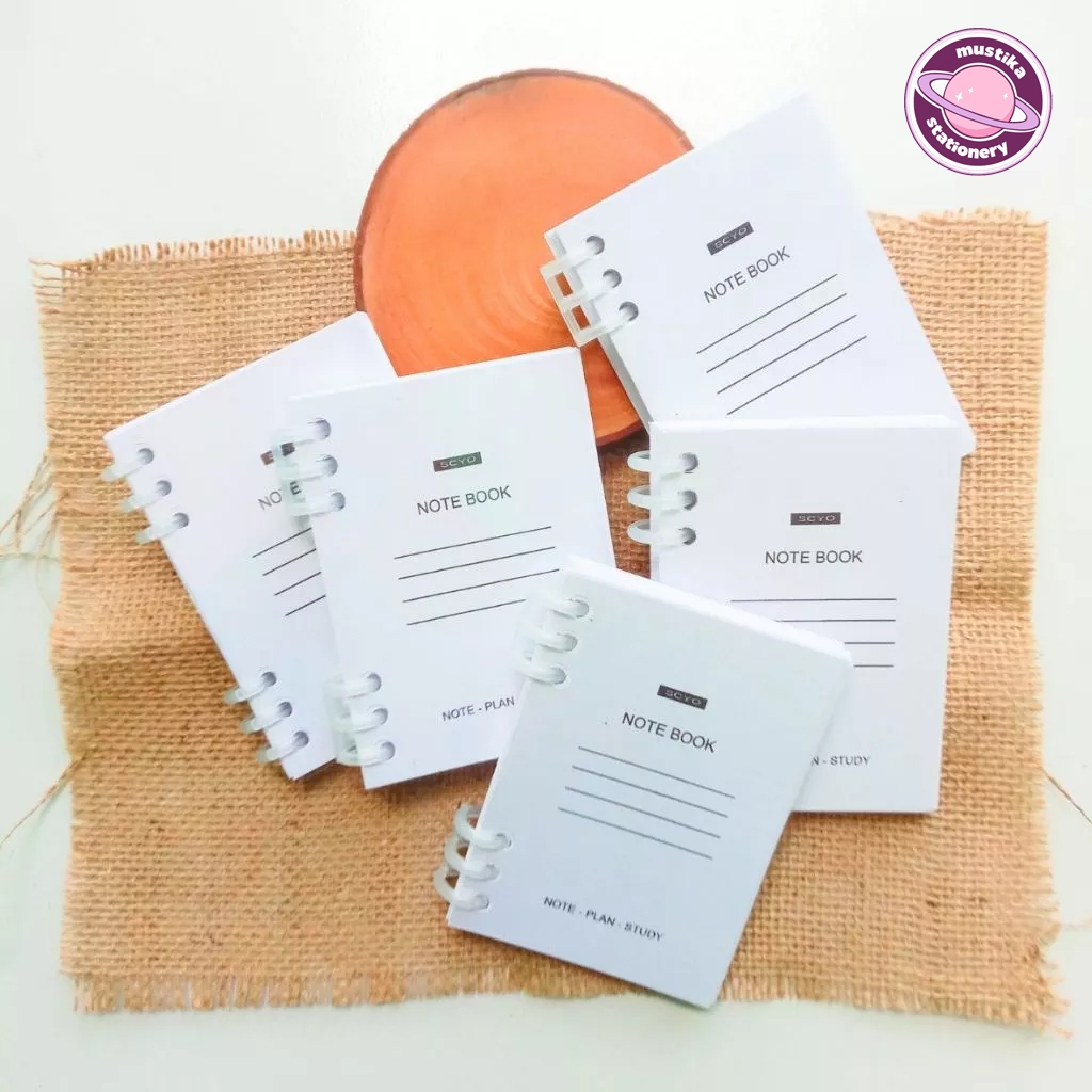 

MS Notebook Ring A7 Spiral Buku Catatan Kecil Memo Simple 50 Lembar
