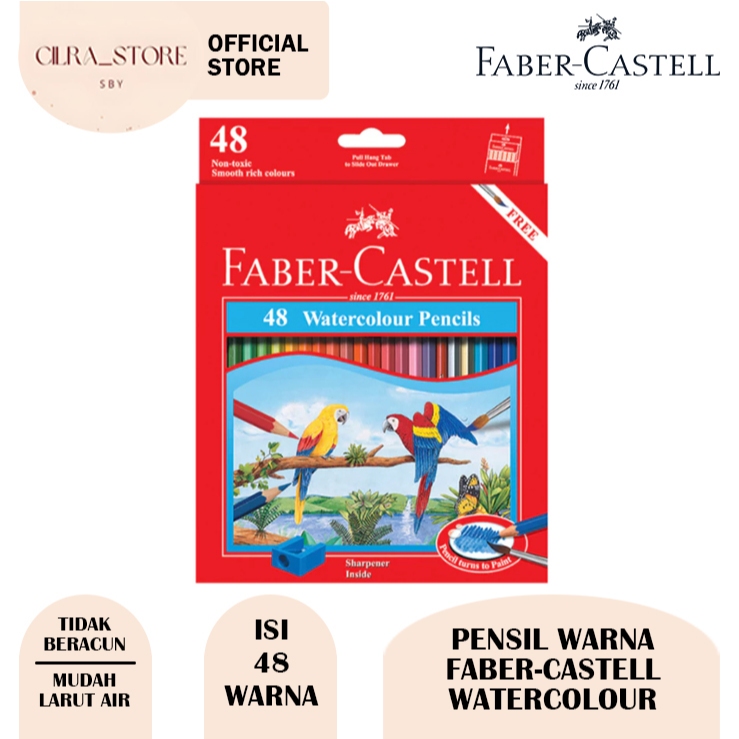 

Watercolor Pencil | Pencil Warna Faber Castell 48 Warna (1SET)