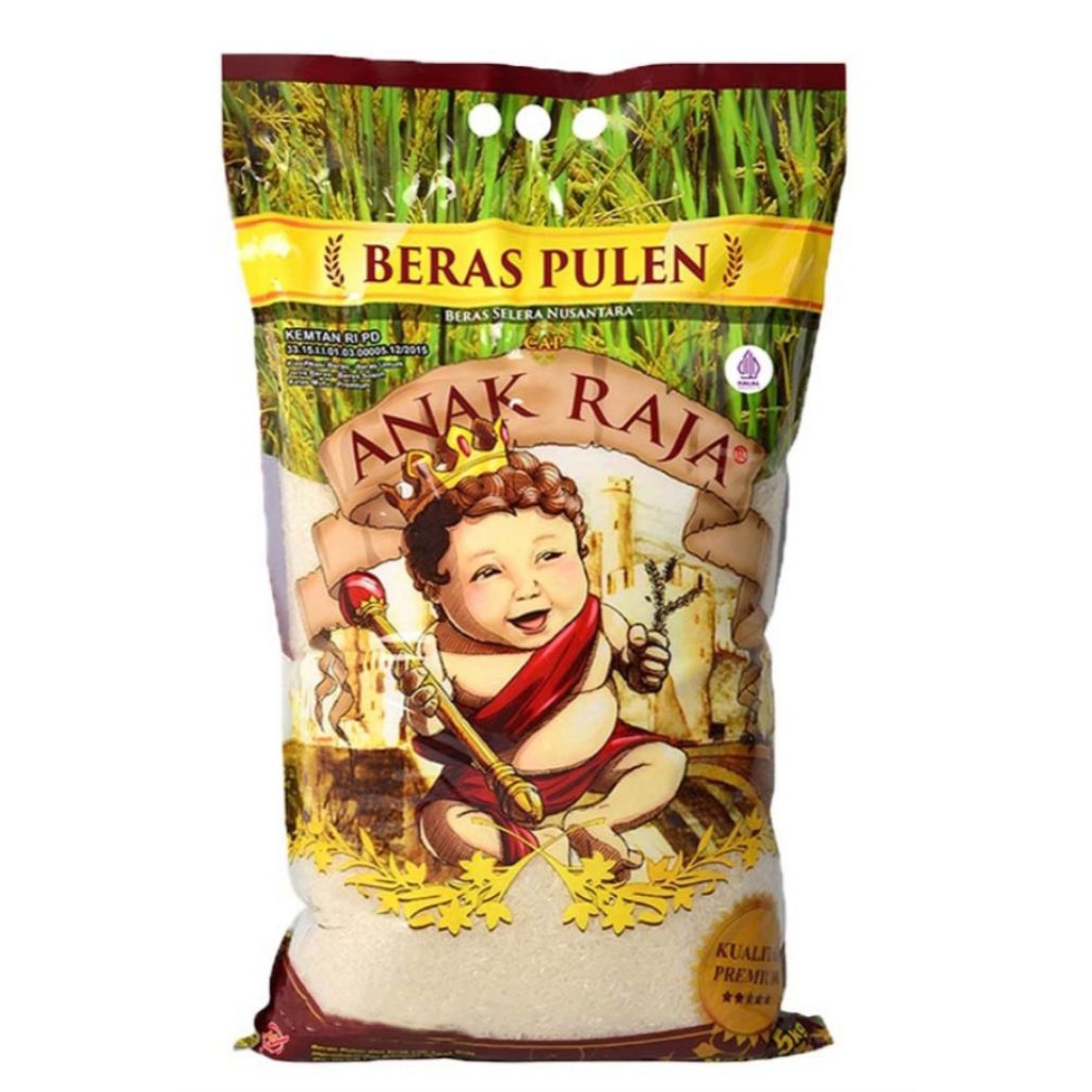 

Beras cap ANAK RAJA Beras Pulen 5 Kg