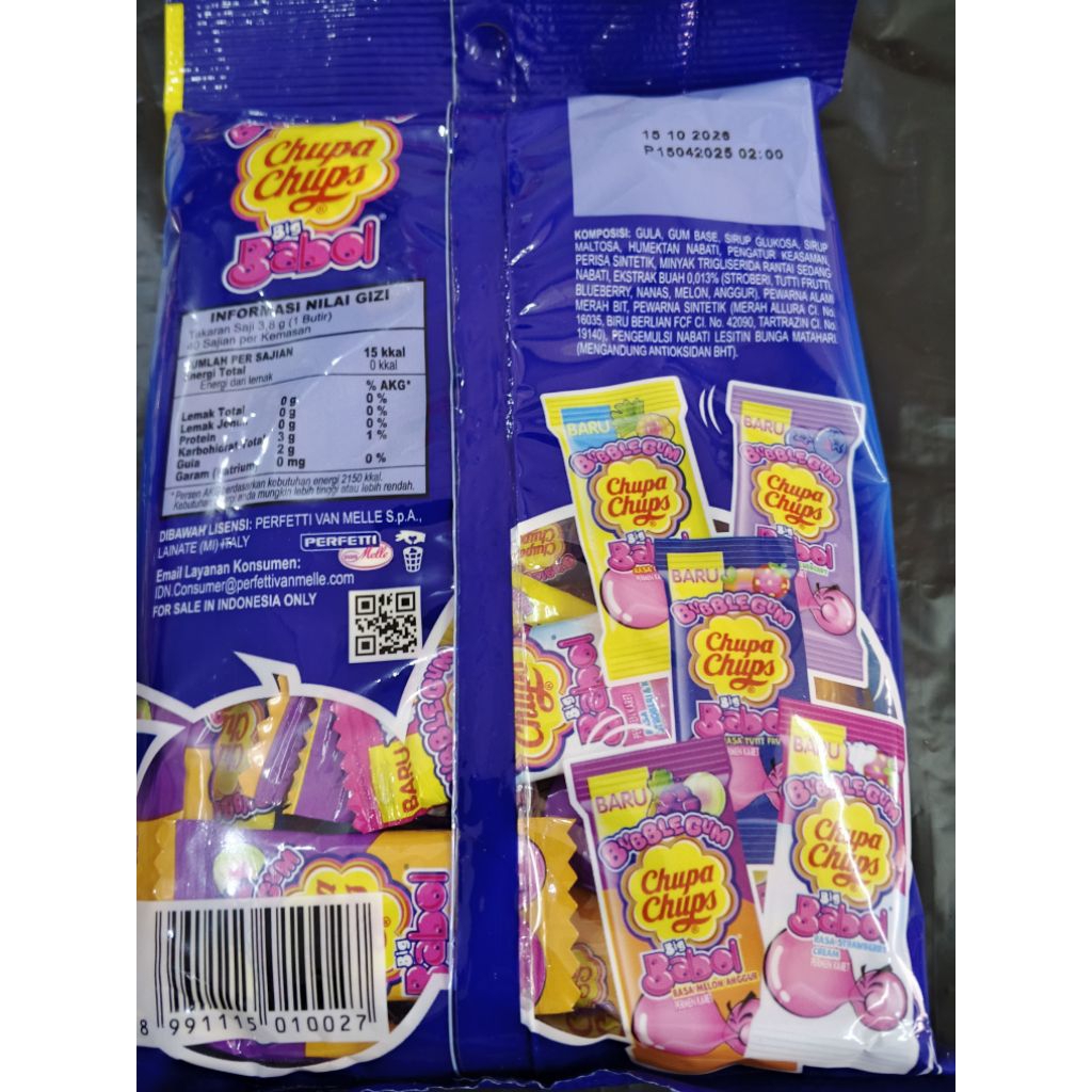 

chupa chups babol permen karet aneka rasa 1 pack isi 50 pcs