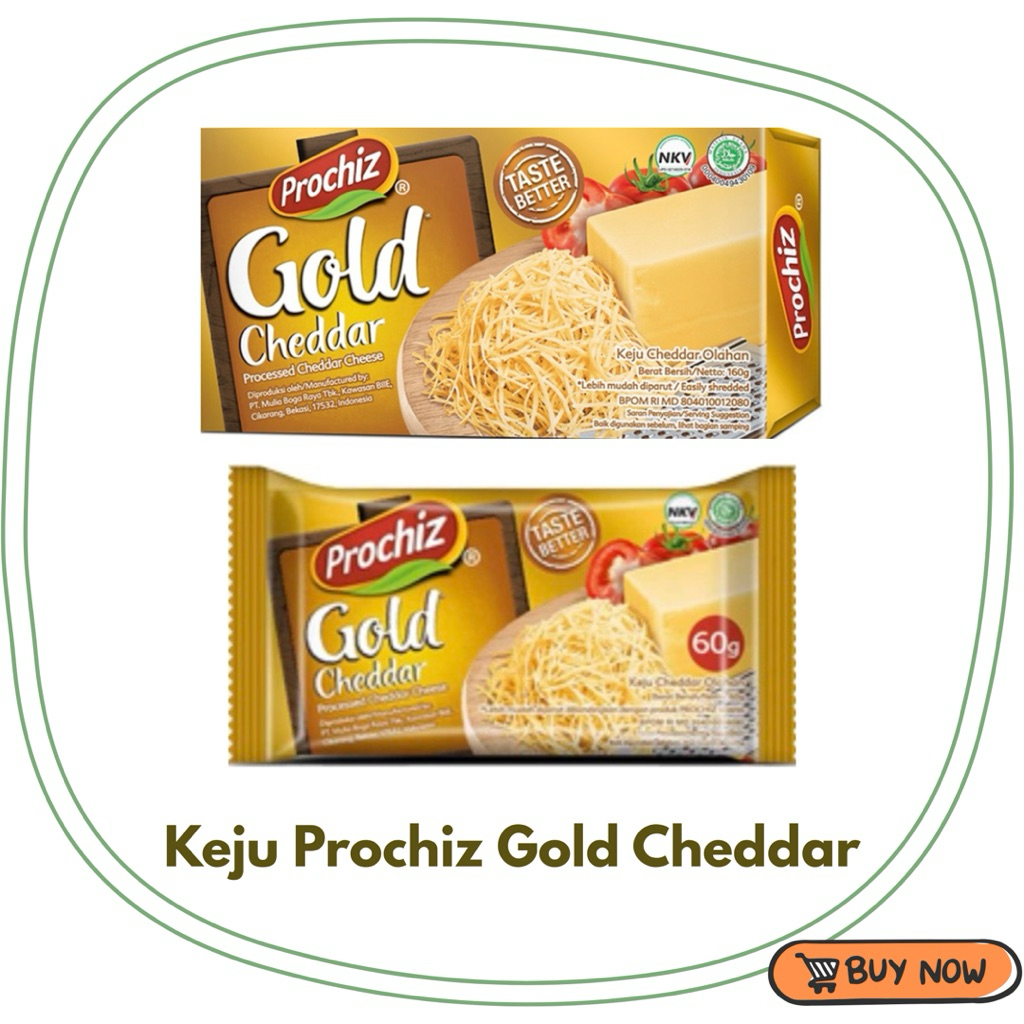 

Keju Prochiz Gold Cheddar 160 gr, 60 gr