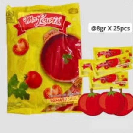 

McLewis Saus Tomat Sachet 8gr isi 25pcs