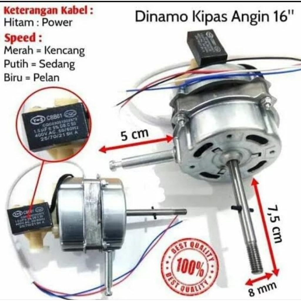 Dinamo Kipas Angin Cosmos 16" Original