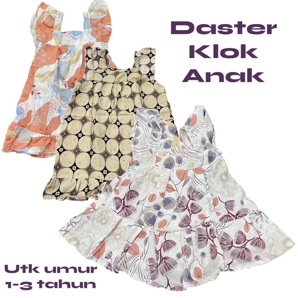 Dress Anak Perempuan 1-3 tahun Perempuan / Daster Anak Cewe Kecil Lucu