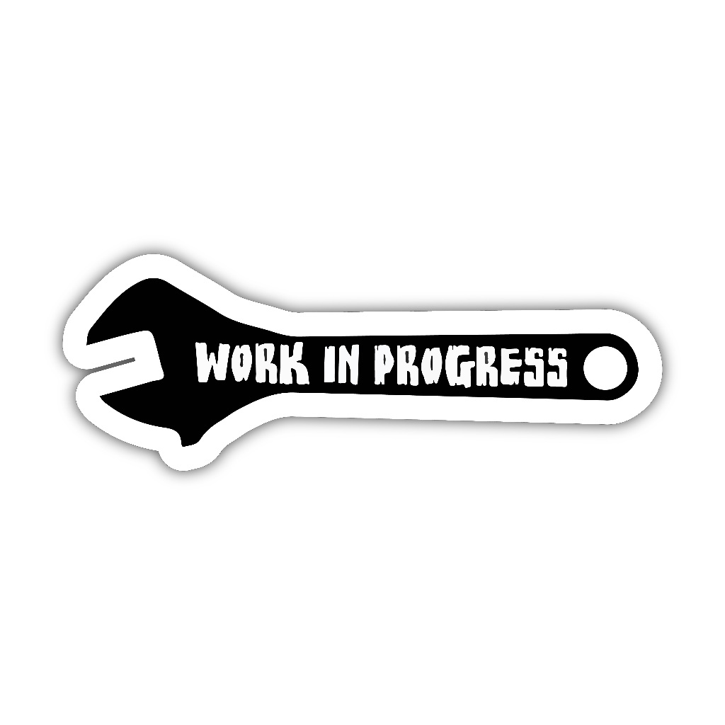 

ZV195 sticker work in progress karakter kartun anime aesthetic, stiker vinyl satuan
