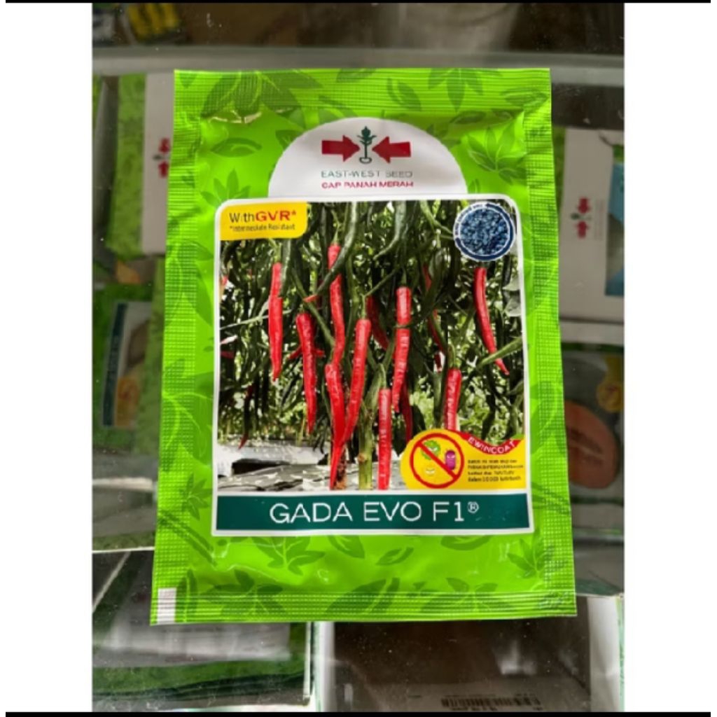 

Benih cabai GADA EVO F1 Kemasan 2250 butir-bibit cabe merah Besar cap panah merah original