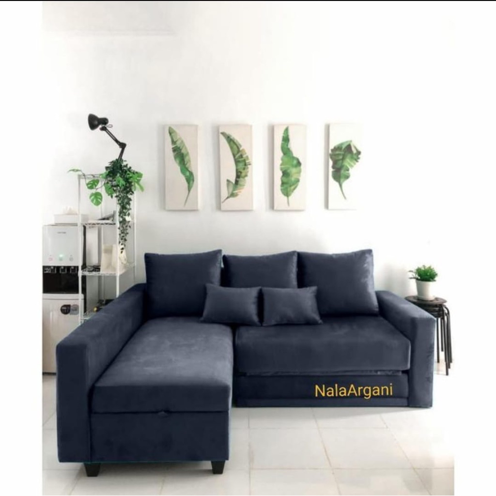 Sofa Bed L reclining 210x170 PRELOVED SECOND BEKAS