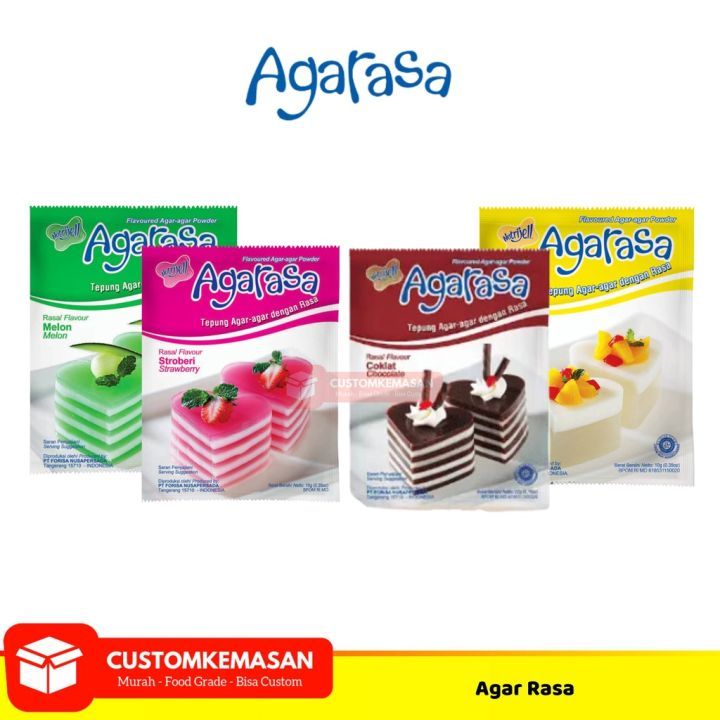 

(PER BOX ISI 6 SACHET) agarasa jelly variant coklat/melon/straberry/vanilla kemasan sachet (exp lama)