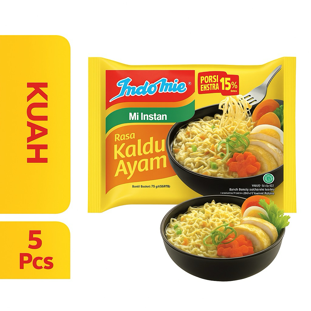 

Indomie Mi Instan Kaldu Ayam [5 pcs] – Porsi Ekstra 15%