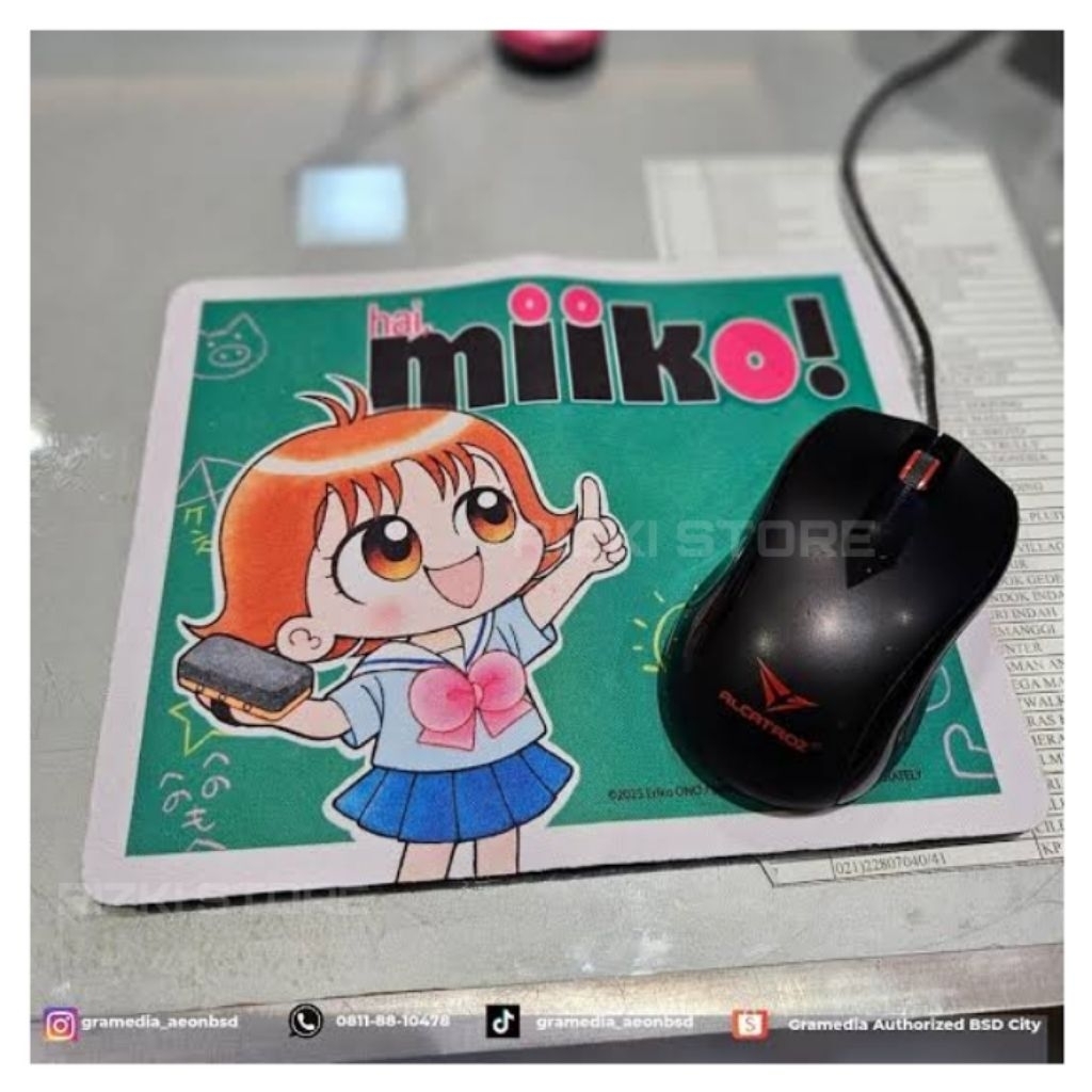 [Buy 1 Get 1] Mousepad Hi Miiko Edisi 37 Official Merchandise Mouse Pad Karakter Ukuran Standart Mur