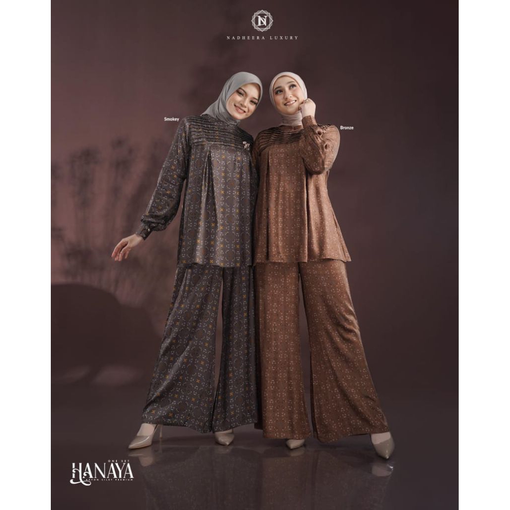 HANAYA BLOUSE dan Fineen Tunic Nadheera Luxury Blora || Terbaru Tunik Atasan Wanita Muslim Rayon Sil