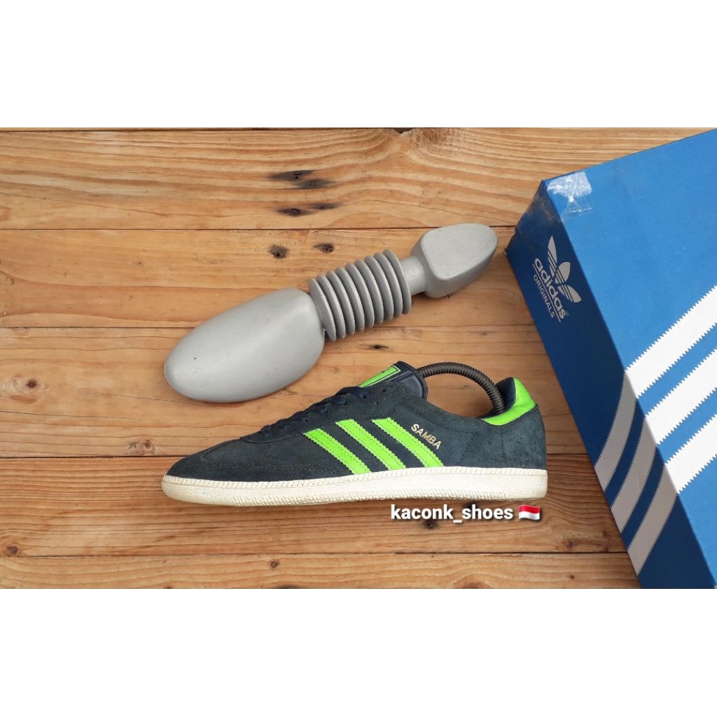 SEPATU CASUAL SNEAKERS ADIDAS SAMBA CLASSIC SUEDE GREEN ORIGINAL