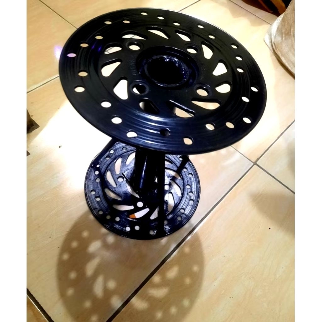 Trimer bonsai meja putar tanaman hias doblel cakram