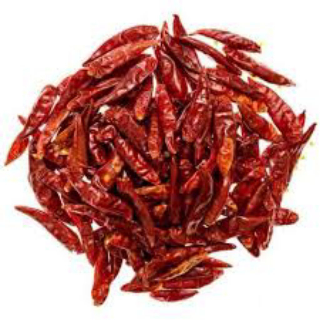 

Cabai Kering / Cabe Kering Teja India Grade A 1kg Tanpa Tangkai Super Pedas