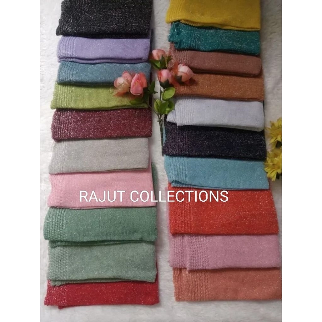 pasmina gliter rajut/pasmina pengantin/hijab rajut/kerudung pengantin/pasmina rajut gliter