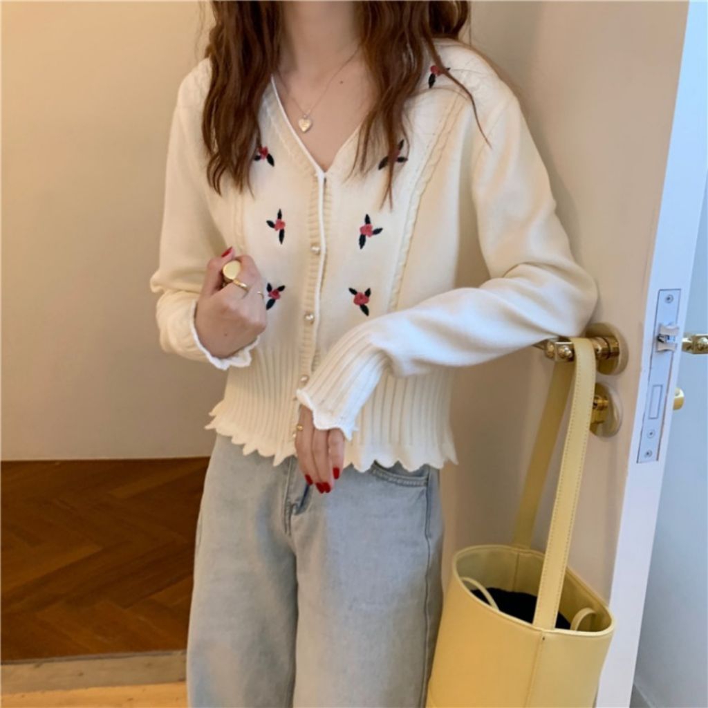 SoHee Cardigan Knit Premium Atasan Wanita Premium Korea Fashion Look